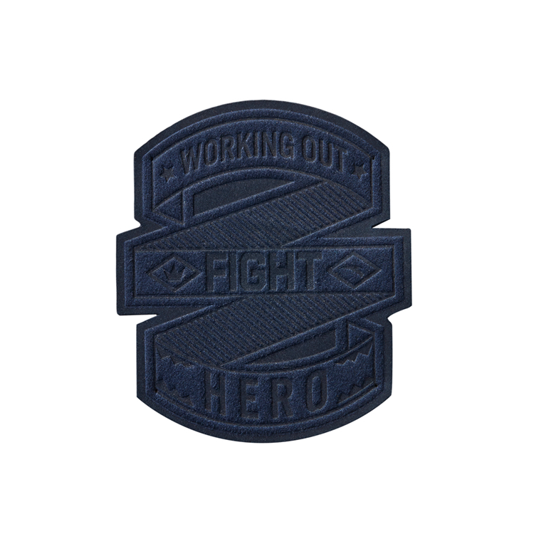 embossed leather patch
